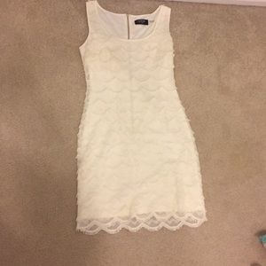 white fringe dress